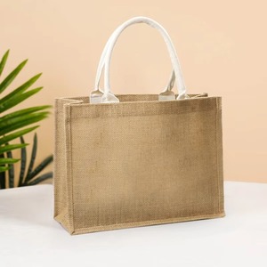 Kunshan Krell Pack Burlap <strong>Tote</strong> <strong>Bags</strong> <strong>Jute</strong> Beach <strong>Bags</strong> with Handles Colorful Custom Burlap <strong>Bags</strong> with Matching Pouch - Product Image 6