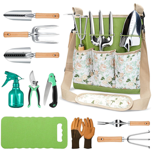 Ensemble d'outils de jardinage professionnels, manches en bois, outils de jardinage en acier inoxydable pour la maison et le jardin - Product Image 3