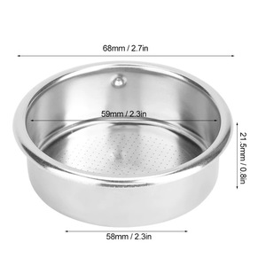 Tasse filtrante à café en acier inoxydable 58 mm pour machines Tsann Kuen - Product Image 1