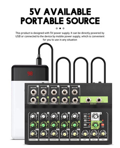 Mezclador de Micrófono Mini BHA MIX521CX <span class=keywords><strong>para</strong></span> Grabación en <span class=keywords><strong>PC</strong></span>, 10 Canales, Entrada de 6.35mm con 48V <span class=keywords><strong>para</strong></span> Actuaciones, Precio al por Mayor, OEM, CE, FCC - Product Image 4