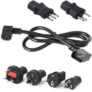 Cable adaptador de corriente de extensión UPS PDU IEC320 C5 <span class=keywords><strong>Mickey</strong></span> <span class=keywords><strong>Mouse</strong></span> hembra a C6 macho con adaptador intercambiable EU UK US AU - Product Image 3