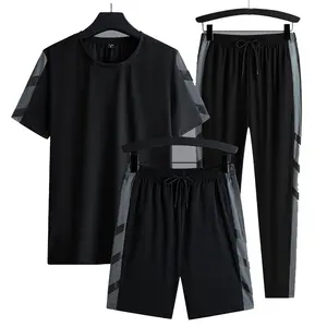 Men's Set Clothes Sportswear Two Piece T Shirt and Shorts Brand Clothing Male Short Sleeve Custom Made Solid Color Summer Sets