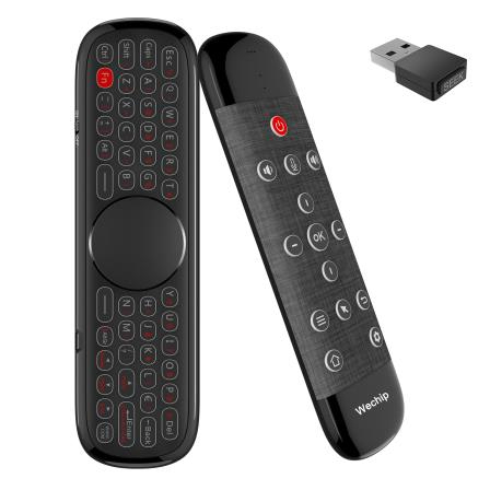 IMO Air Fly Mouse 2.4Ghz Wireless Anti Lost IR with Backlit Voice Control Touch Pad Mini Keyboard W2 PRO W1 Remote Control