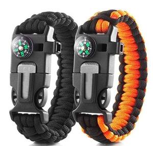 थोक समायोज्य कस्टम सामरिक डेरा डाले हुए उपकरण <span class=keywords><strong>Paracord</strong></span> अस्तित्व buckles उपकरण सामान कंगन - Product Image 6
