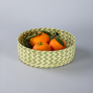 Bamboo Woven <b>Storage</b> <b>Basket</b> Round Kitchen Fruit Plate Handcrafted Drying <b>Basket</b> Guizhou Origin 4040 - Product Image 3