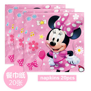 Décorations de fête d'<span class=keywords><strong>anniversaire</strong></span> <span class=keywords><strong>Minnie</strong></span> Mouse rose pour 16 invités, fournitures pour servir avec bannière Joyeux <span class=keywords><strong>Anniversaire</strong></span>, nappe, kit de vaisselle jetable - Product Image 4