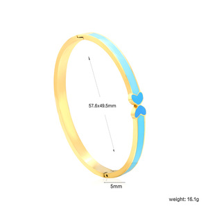 Butterfly Element <b>Bracelet</b> Gold Stainless Steel Women's Gift Jewelry Fashion <b>Bangle</b> - Product Image 5