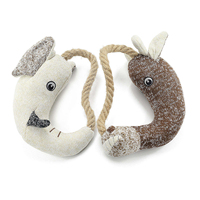 Jouet interactif multifonctionnel pour chien, fournitures d'entraînement pour animaux de compagnie, jouet en peluche en tricot durable, jouet qui couine en forme d'éléphant