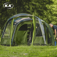 Kawagebo Kamp (KK) 15.4' X 10.2' Tiup 14.6 ㎡   Tenda Glamping 210D Oxford Wall Tent untuk Kemah Udara di Luar Ruangan