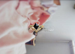 Nouveau 925 Sterling Silver Rings Synthetic Blue Sandstone Ring 925 Silver Rings Superior Quality Jewelry Plating 18K Gold - Product Image 4