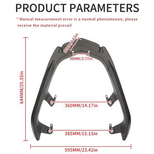 Support <span class=keywords><strong>de</strong></span> Top Case Xmax 300, <span class=keywords><strong>Porte</strong></span>-Bagages Arrière Moto, Support <span class=keywords><strong>de</strong></span> Charge Arrière pour YAMAHA XMAX 250 125 - Product Image 3