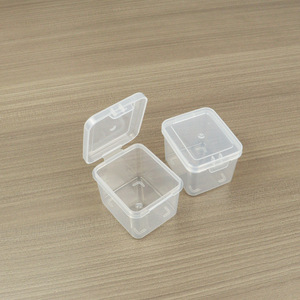 Transparent Plastic <b>Storage</b> <b>Box</b> <b>Small</b> Square With Lid For Jewelry Nail Art Parts Desktop Organizer 5.4x6.2x4.5cm - Product Image 1