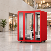 Cabine téléphonique mobile haut de gamme moderne pour cadres, cabine de réunion insonorisée pour poste de travail