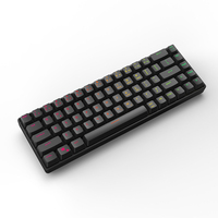 Teclado Mecánico Compacto para Juegos, 65%, Inalámbrico 2.4G, Con Cable, para Mac y Windows