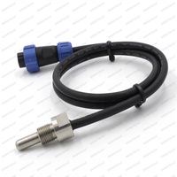 Kuningan Baja tahan karat SS304 SS316 Probe pt100 pt1000 Sensor suhu dengan benang M3 M4 M6 M10