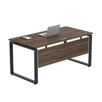 Ensemble de bureau moderne pour cadres, table de bureau blanche, panneau MFC, pieds en métal, finition durable avec revêtement en poudre, marque Yeddkin, garantie 1 à 3 ans