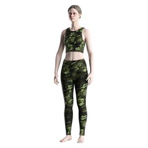 Ensemble de sport et yoga camouflage pour femme – Haut sans manches extensible et séchage rapide, legging taille haute coupe athlétique ajustée - Product Image 5
