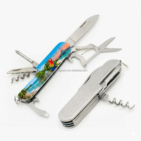 Couteau pliant multifonctionnel portable personnalisé, ouvre-bouteille métallique porte-clés, outil souvenir touristique allemand, vente chaude usine (25 ans d'expérience)