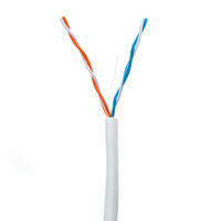 2 pares 8 Core 24 AWG 1/0.51mm Funda blanca 100M Cable de teléfono de cobre sólido para comunicación 2 pares Cable de teléfono de 4 núcleos