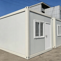 Casa Contenedor Prefabricada Pequeña y Económica de 20 pies, Casa Contenedor Desmontable para Campamentos, Mini Casa para Refugiados, Casa Móvil