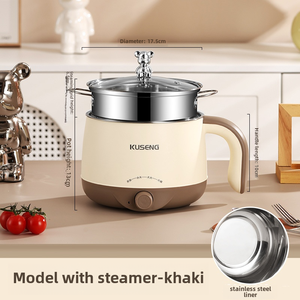 <span class=keywords><strong>Olla</strong></span> Eléctrica Portátil de Acero Inoxidable, Multifuncional, Antiadherente, para Uso Doméstico y Hotelero - Product Image 5