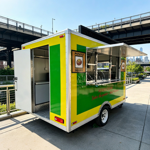 Food Truck Certificato DOT CE Completamente Attrezzato, Rimorchio Mobile per Alimenti Personalizzato con 3 Lavelli e Griglia Integrata per <span class=keywords><strong>Eventi</strong></span> all'Aperto e Resort - Product Image 1