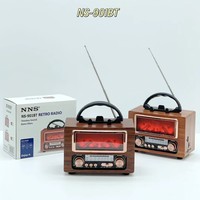 Radio Portátil Retro NS-901BT con Lámpara de Llama para el Hogar, Tres Bandas FM, con Ranura para Tarjeta, Ideal para Comercio Exterior
