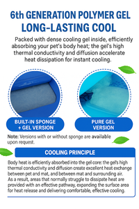 JZ Summer Pet Kühl matte Multifunktions-Katzen hund Cool <span class=keywords><strong>Pad</strong></span> Umwelt freundlich OEM Small MOQ Custom - Product Image 4