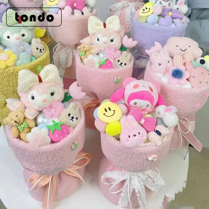 Neues Produkt Großhandel Geschenk Sanrio Puppe Blumenstrauß Puppe Nette Blume Plüsch Geburtstag Valentinstag Geschenk Blume Plüsch