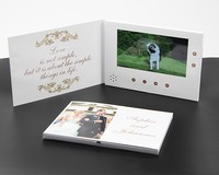 Écran LCD HD de 7 pouces, affiche vidéo d'invitation de mariage