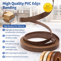 Bande de chantournage PVC effet bois cerisier 0,4-3 mm 19-80 mm Finition brillante ou mate