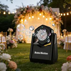 Extérieur été 90 °   Machine à bulles portable automatique pour enfants avec solution à bulles et mousse de savon, idéale pour les fêtes - Product Image 5