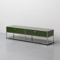 Meuble de rangement modulaire vintage en acier inoxydable, étagère de présentation multi-niveaux pour entrée, mobilier minimaliste anti-rouille