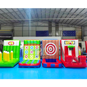 Gioco Gonfiabile Portatile 4 in 1 per Carnevale con Canestro da Basket per Feste all'Aperto ed Eventi, Ideale anche per Giocare al Chiuso - Product Image 6