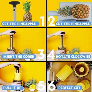 <b>Kitchen</b> Master Stainless Steel 430 Pineapple Slicer <b>Kitchen</b> <b>Gadgets</b> Pineapple Peeler for Fruit Vegetable Core Removal - Product Image 3