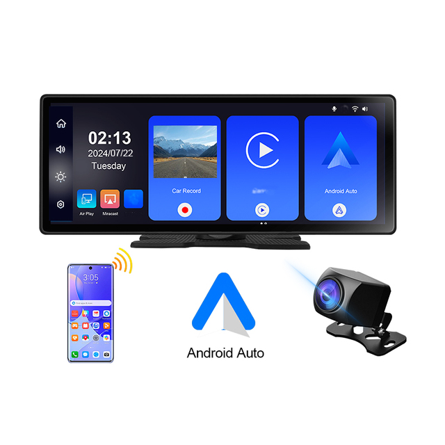 10.26 Touch Screen Car Stereo Wireless Carplay Android Auto 1080P Backup Camera Car Multi-media Player Dash Cam