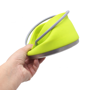 1L Hervidor Tetera Viagem ao ar livre Acampamento Portátil Cozinhar Alimentos Água Pote De Café De Alumínio Silicone Dobrável Chaleira com Alça - Product Image 3