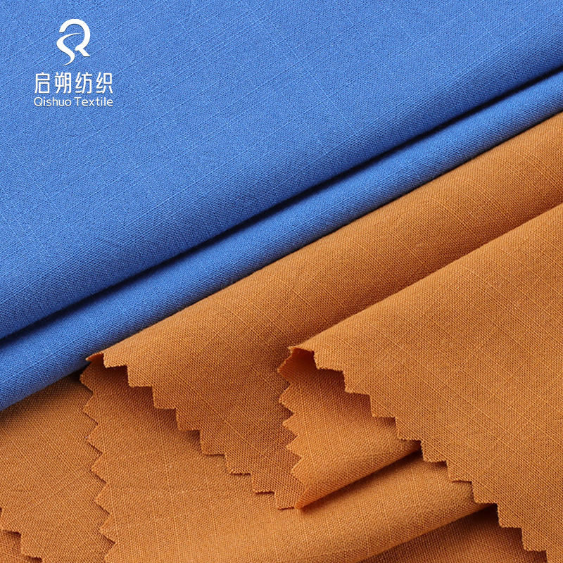 Soft Draping Viscose Cotton Blend Fabric Slub 105gsm for Wide Leg Pants Spring Summer Wear