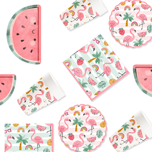 Platos de Papel Ovalados Desechables con Diseño de Flamenco DAMAI, Decoración para Fiestas, Suministros para Fiestas de Cumpleaños, Juego de Vajilla - Product Image 2