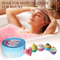 Coffret cadeau de bombes de bain moussantes et flottantes faites à la main OEM, hydratant pour la peau sèche, cadeaux relaxants pour le spa
