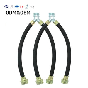 Manguera de entrada para lavadora con mezclador en Y, reforzada con caucho, sin plomo, con certificación CUPC - Product Image 1