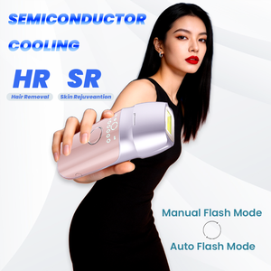 เครื่องกำจัดขน IPL รุ่น MOOLWEEL T013C พร้อมฟังก์ชั่นฟื้นฟูผิว รักษาสิว ระบบทำความเย็นด้วยน้ำแข็ง แบบพกพา ใช้ได้ที่บ้าน สำหรับผิวหน้าและผิวกาย - Product Image 5