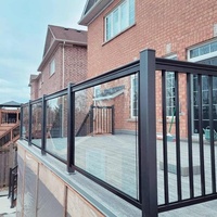 Sicherheitsglas Edelstahl-Zaun für Modernes Design Außenpool Balkon Treppe Villa Garten Gewerbebau Konstruktion