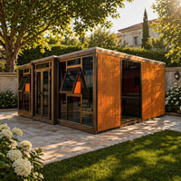 Conteneurs modulaires à double extension pour salles de classe, toilettes SAA, cabines scolaires 30ft 10ft, Premium 40 CE AS, Villa moderne style café, Abri