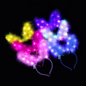 Serre-tête lumineux à oreilles <span class=keywords><strong>de</strong></span> lapin LED, idéal pour les fêtes et les cadeaux d'anniversaire - Vente flash - Product Image 3