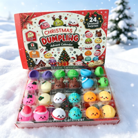 Calendrier de l'Avent de Noël : Ensemble de jouets à extruder, 24 jouets de décompression aléatoires, Cadeaux promotionnels surprise.