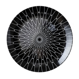 Best Selling Western Style Creative Black and <b>White</b> Line Steak and Spaghetti <b>Dinner</b> Plates for Hotels and Households - Product Image 3