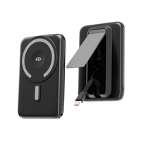 Nouveaux Produits 2026 – Batterie Externe Magnétique Sans Fil Ultra-Mince Portable 10000 mAh (5000 mAh) avec Câble Intégré et Support Téléphone