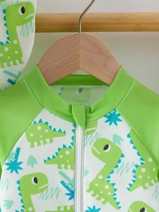 <span class=keywords><strong>Maillot</strong></span> <span class=keywords><strong>de</strong></span> <span class=keywords><strong>bain</strong></span> une pièce pour bébé garçon, imprimé animal, en spandex/polyester, manches longues, fermeture éclair, col rond, facile à porter, avec chapeau - Product Image 4