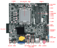 Motherboard Mini ITX H610/H670 QM6100 Mendukung Alder Lake Generasi ke-12-14 Mini CPU Core I7 DDR4 128G 2*LAN 1*MINI_PCIE Interface